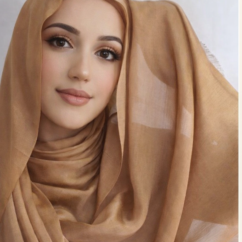 Silky Shiny Viscose Hijab Frayed Edges