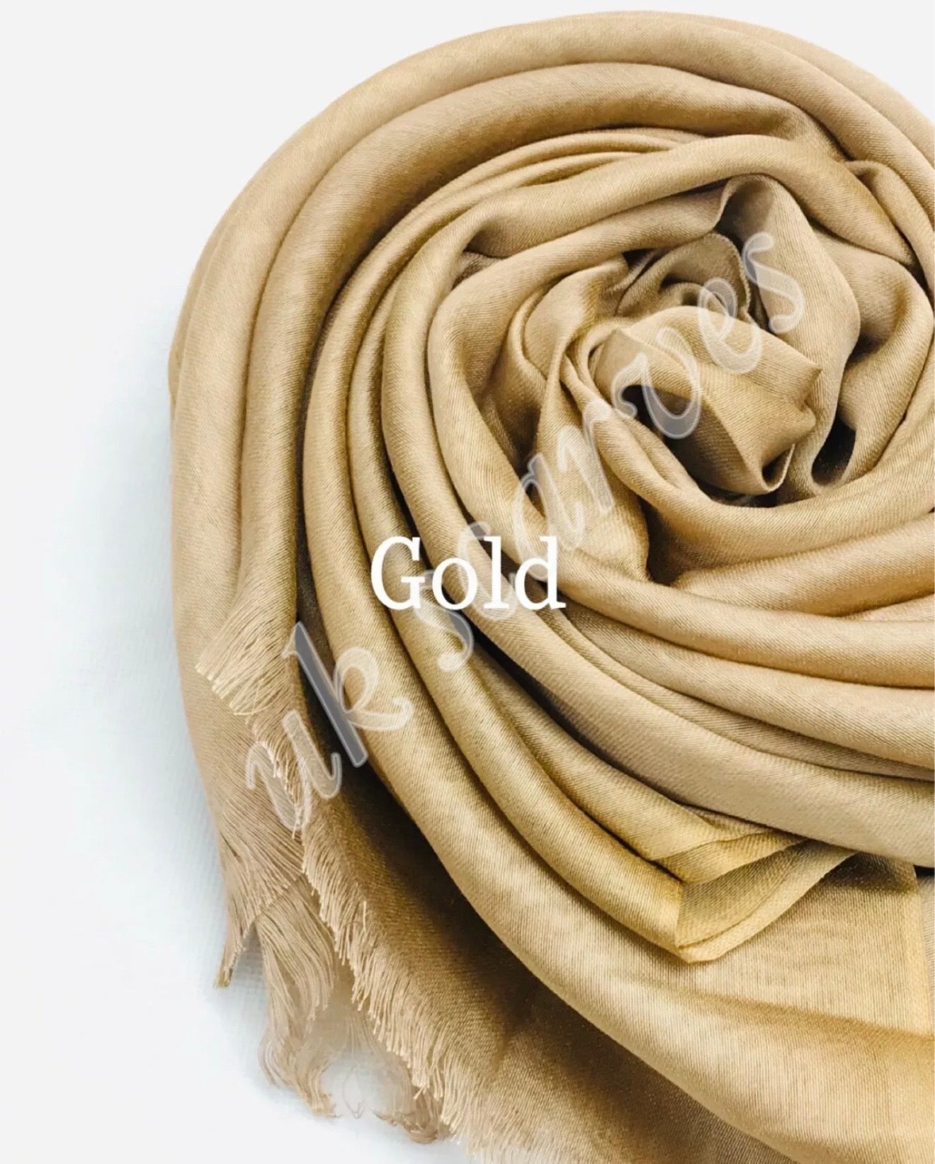 Silky Shiny Viscose Hijab Frayed Edges 