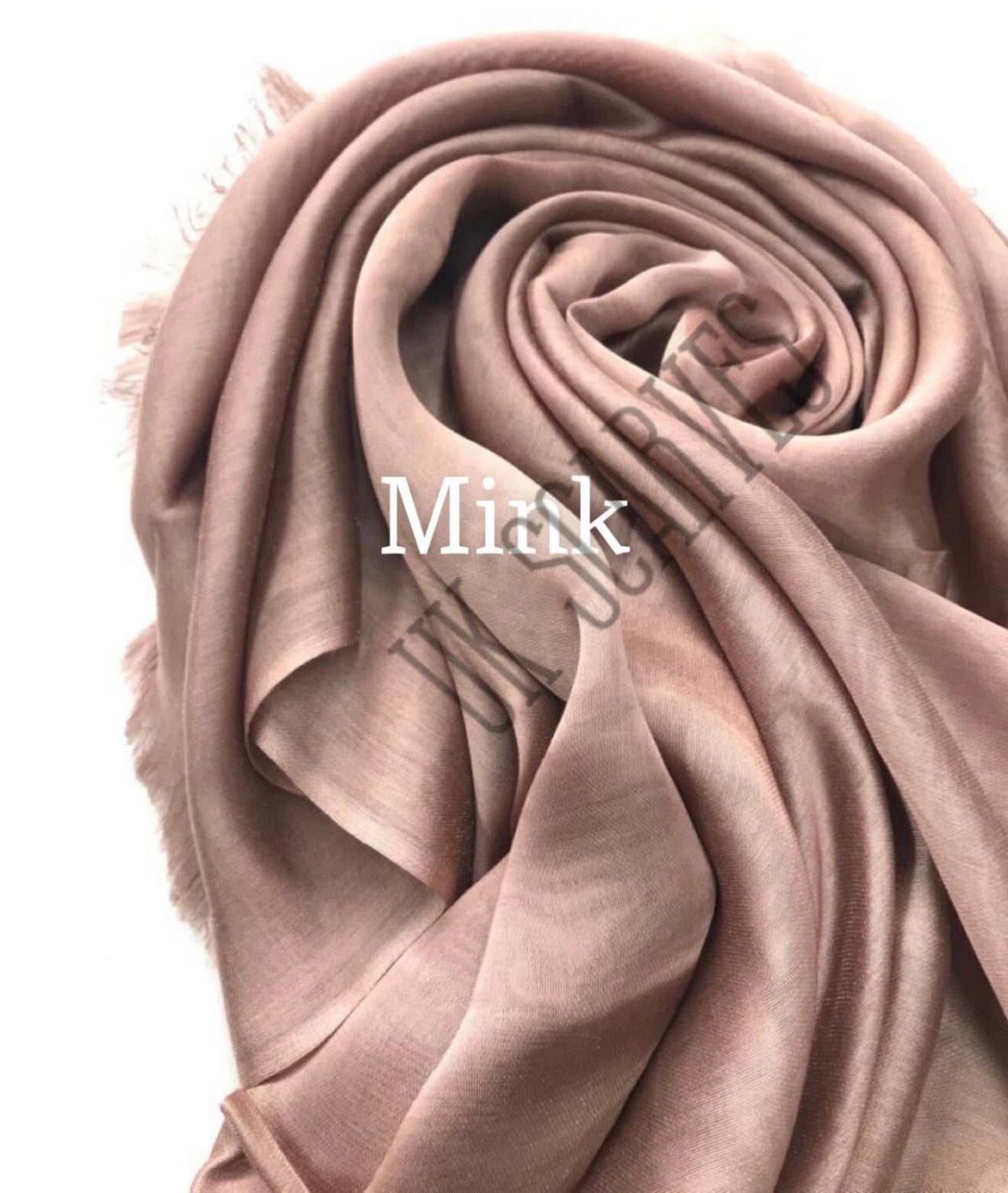 Silky Shiny Viscose Hijab Frayed Edges 