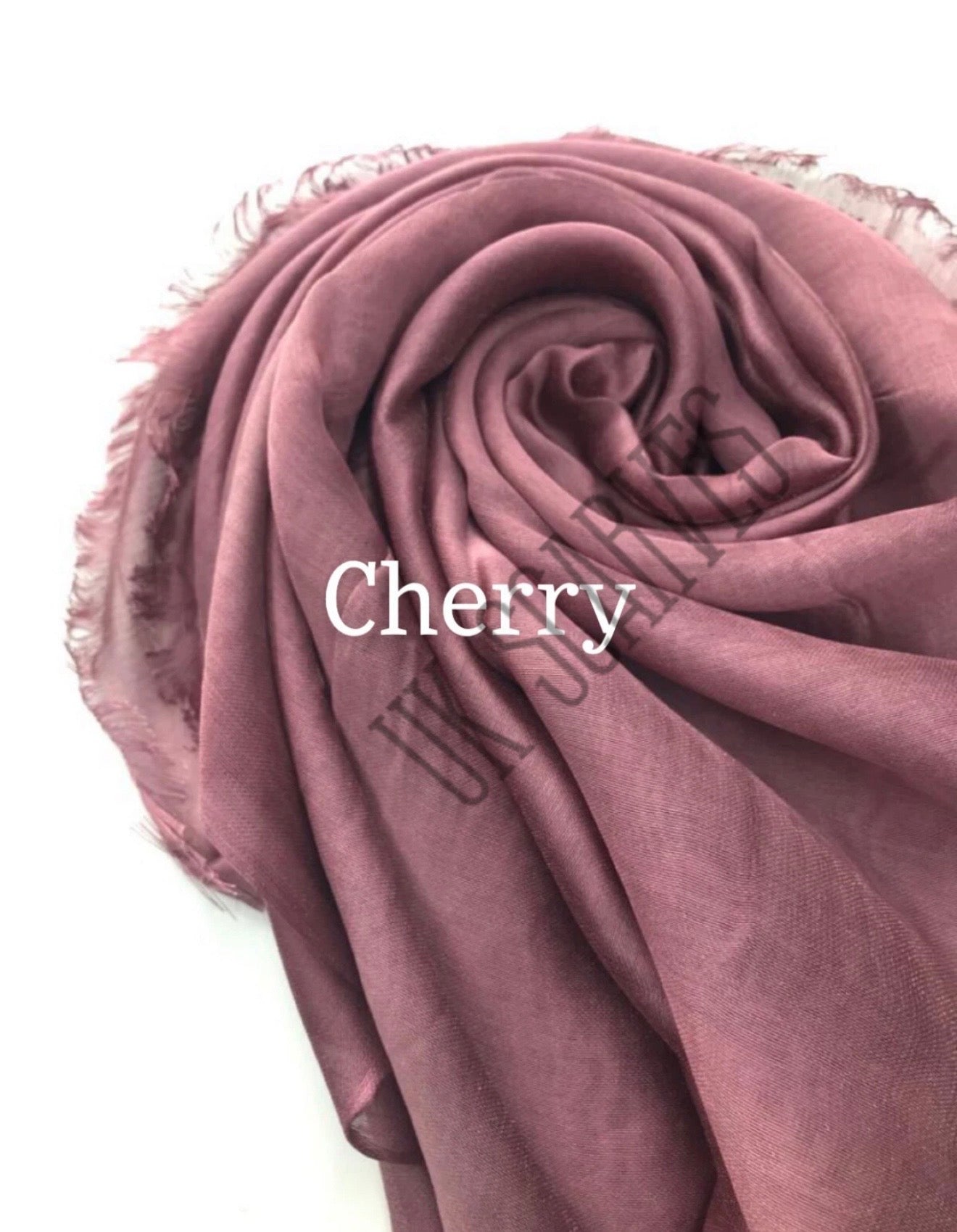 Silky Shiny Viscose Hijab Frayed Edges 