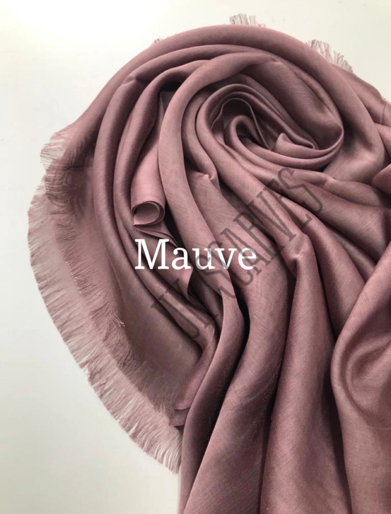 Silky Shiny Viscose Hijab Frayed Edges 