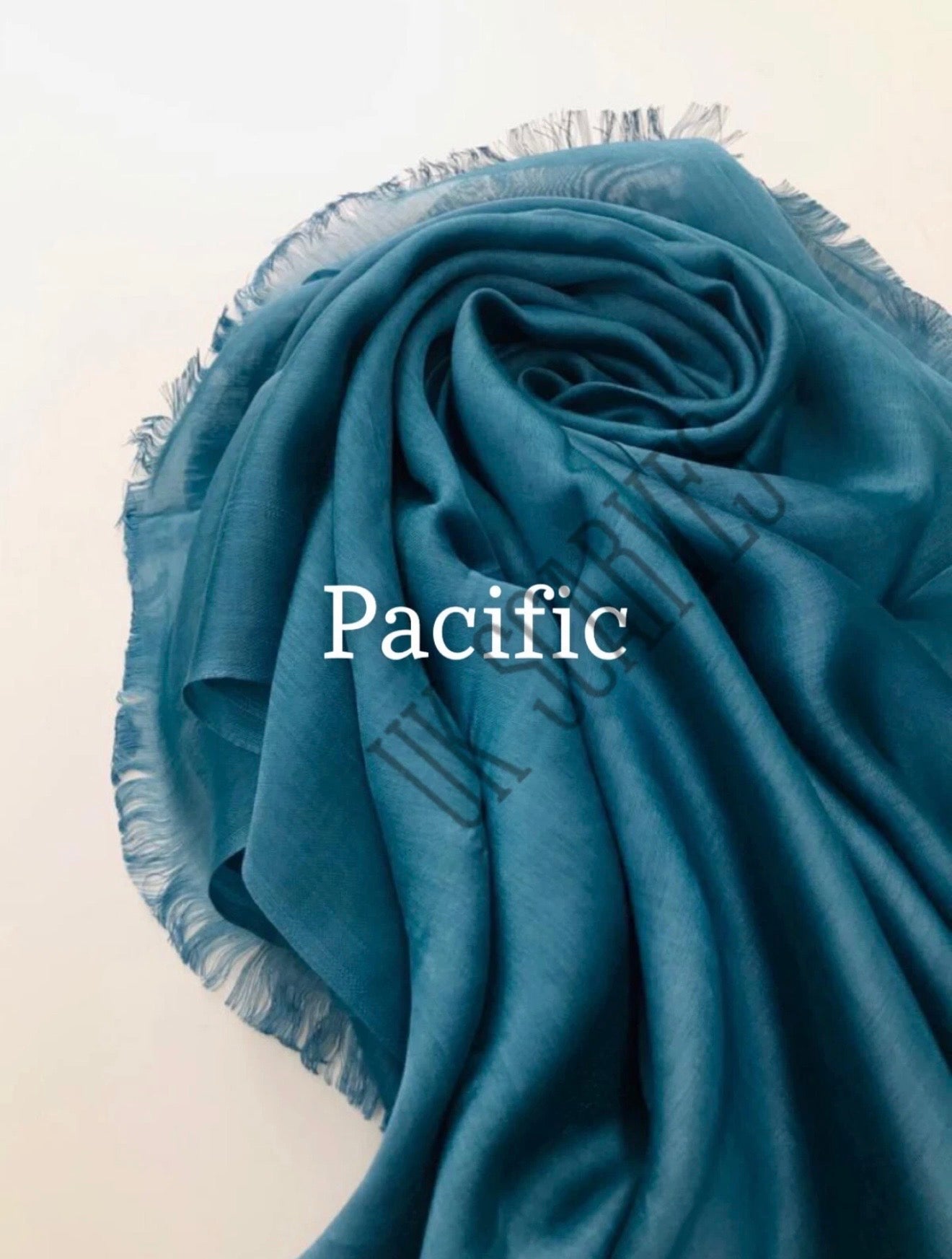 Silky Shiny Viscose Hijab Frayed Edges 