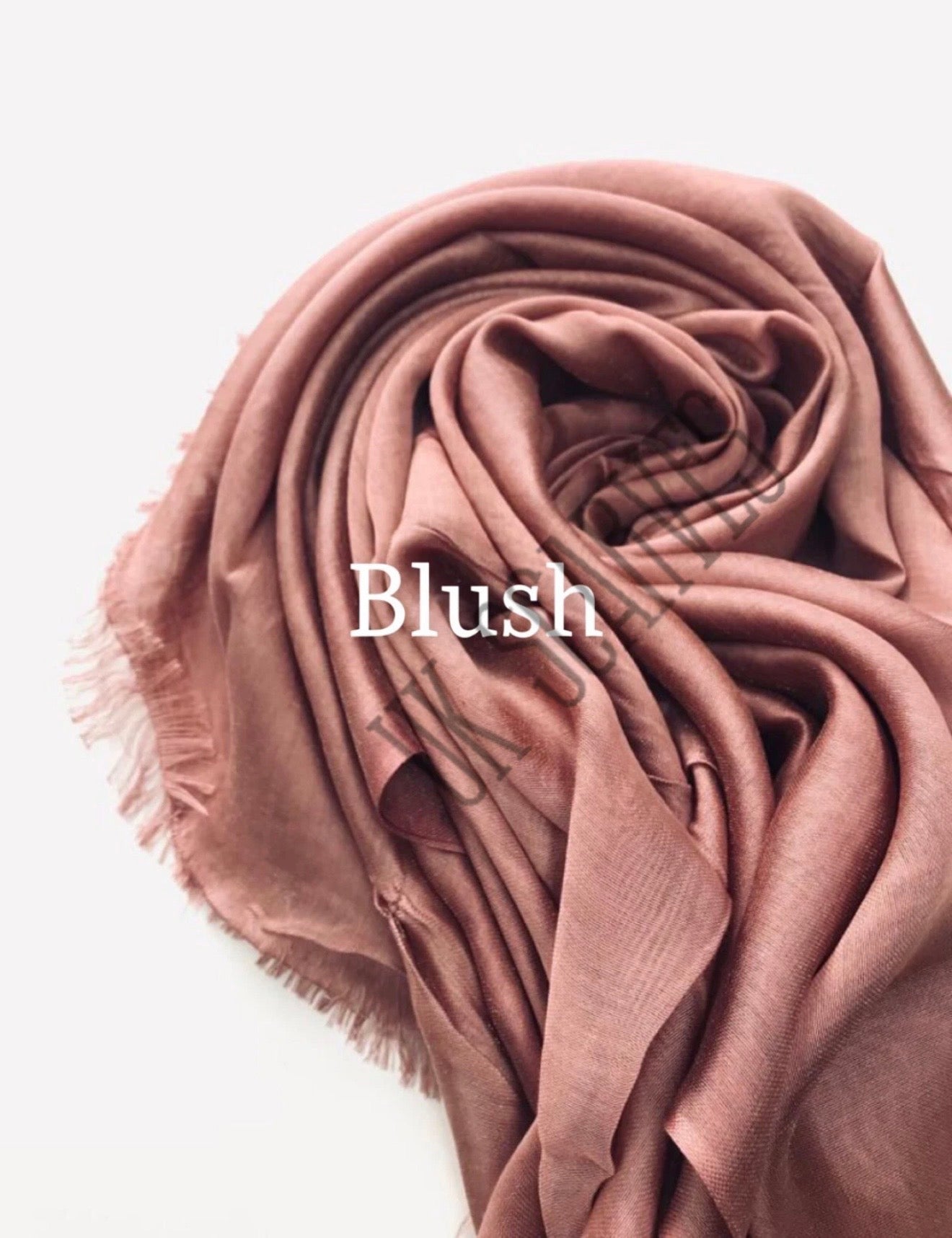 Silky Shiny Viscose Hijab Frayed Edges 