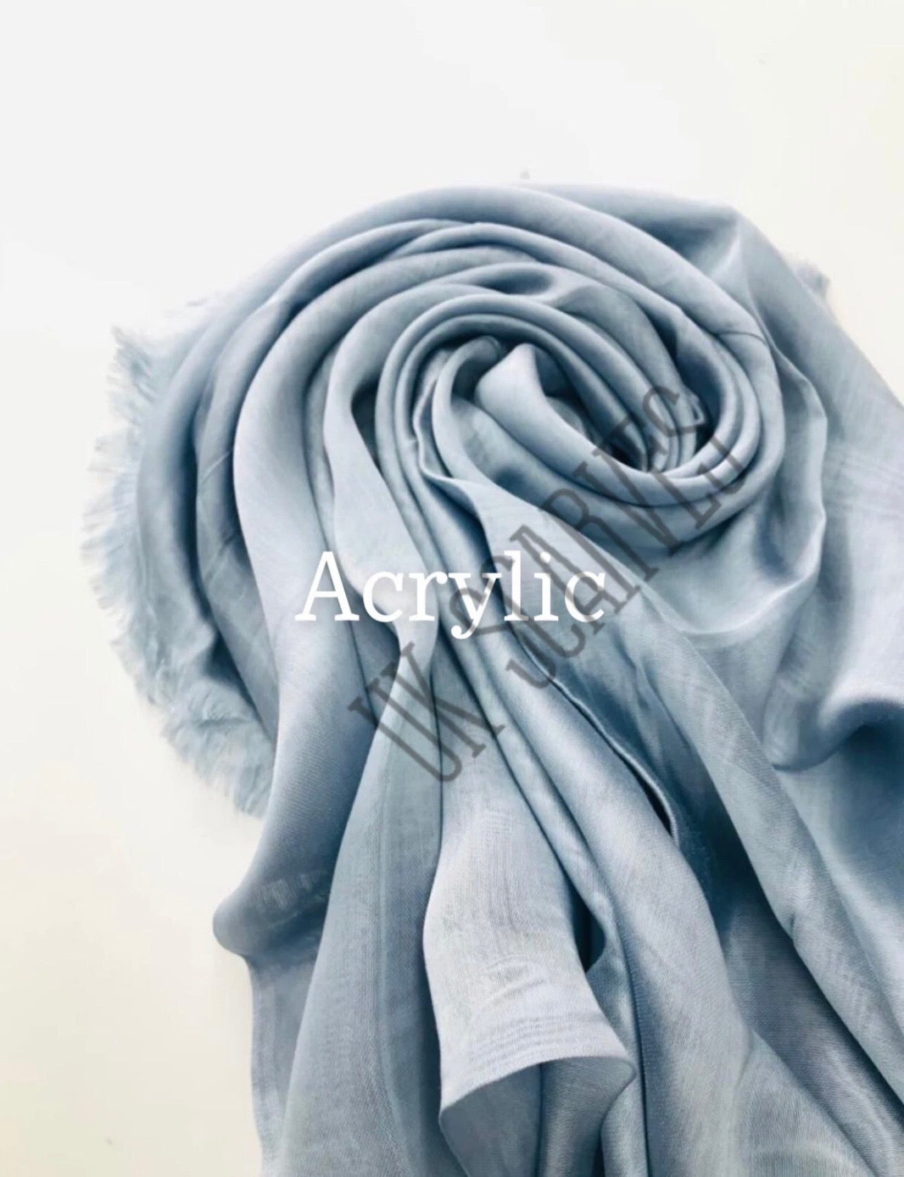 Silky Shiny Viscose Hijab Frayed Edges 