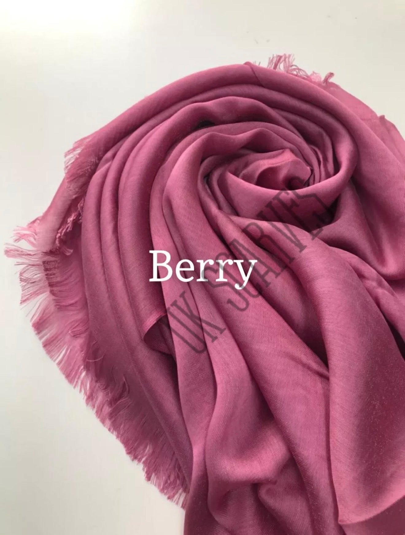 Silky Shiny Viscose Hijab Frayed Edges 