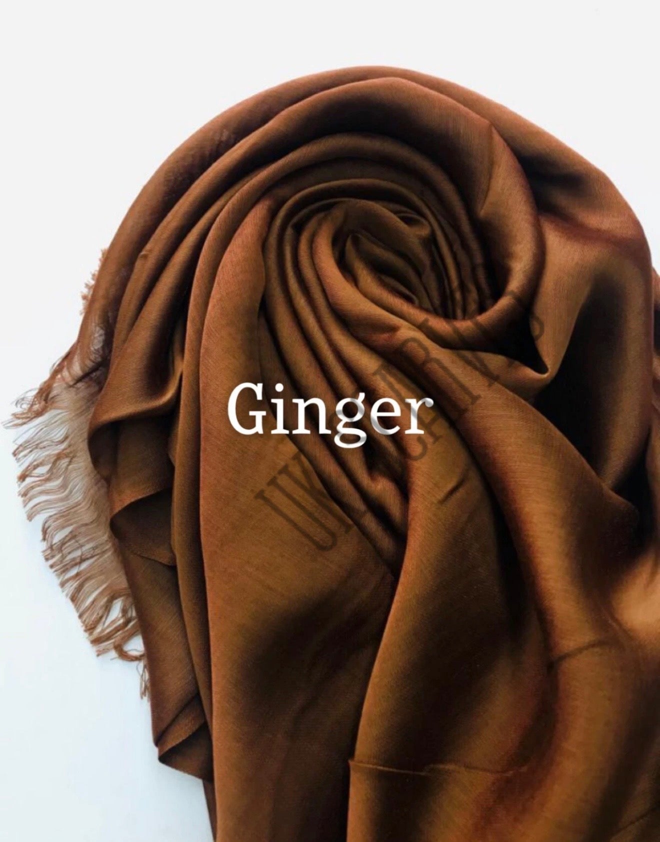 Silky Shiny Viscose Hijab Frayed Edges 