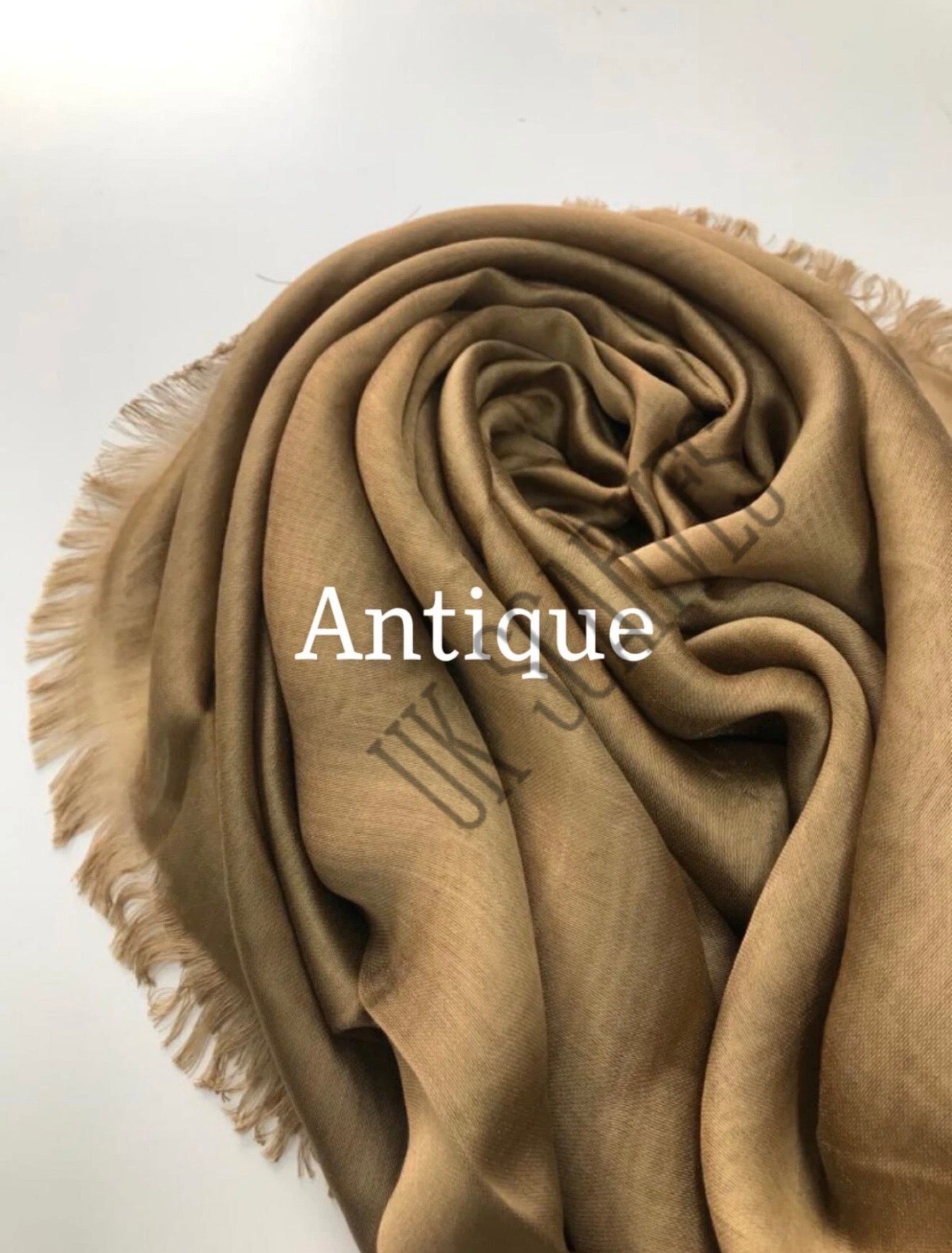 Silky Shiny Viscose Hijab Frayed Edges 