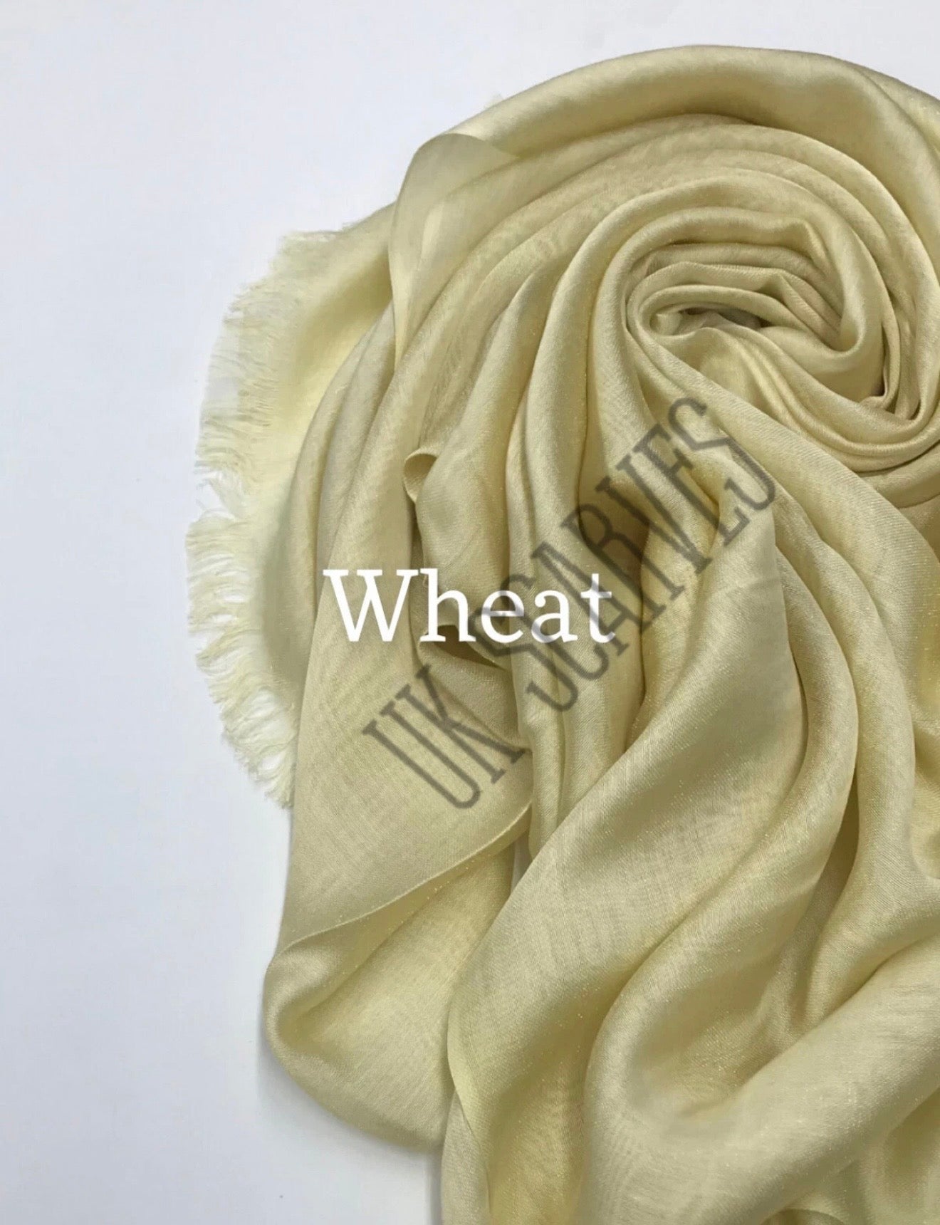 Silky Shiny Viscose Hijab Frayed Edges 