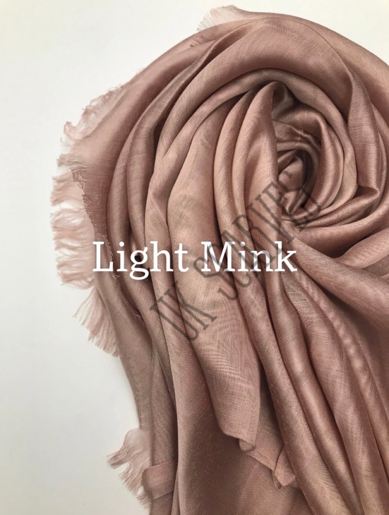 Silky Shiny Viscose Hijab Frayed Edges 