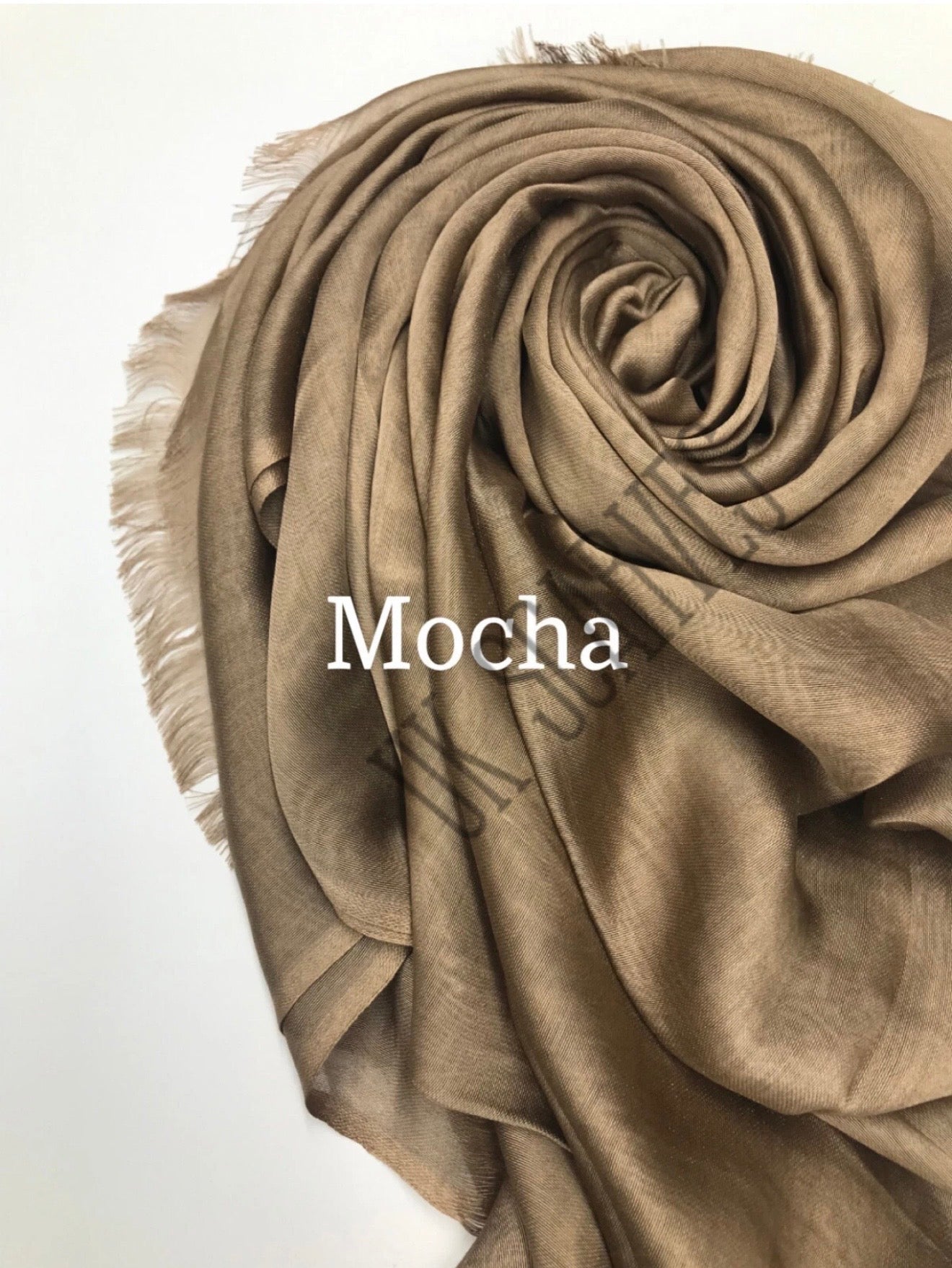 Silky Shiny Viscose Hijab Frayed Edges 