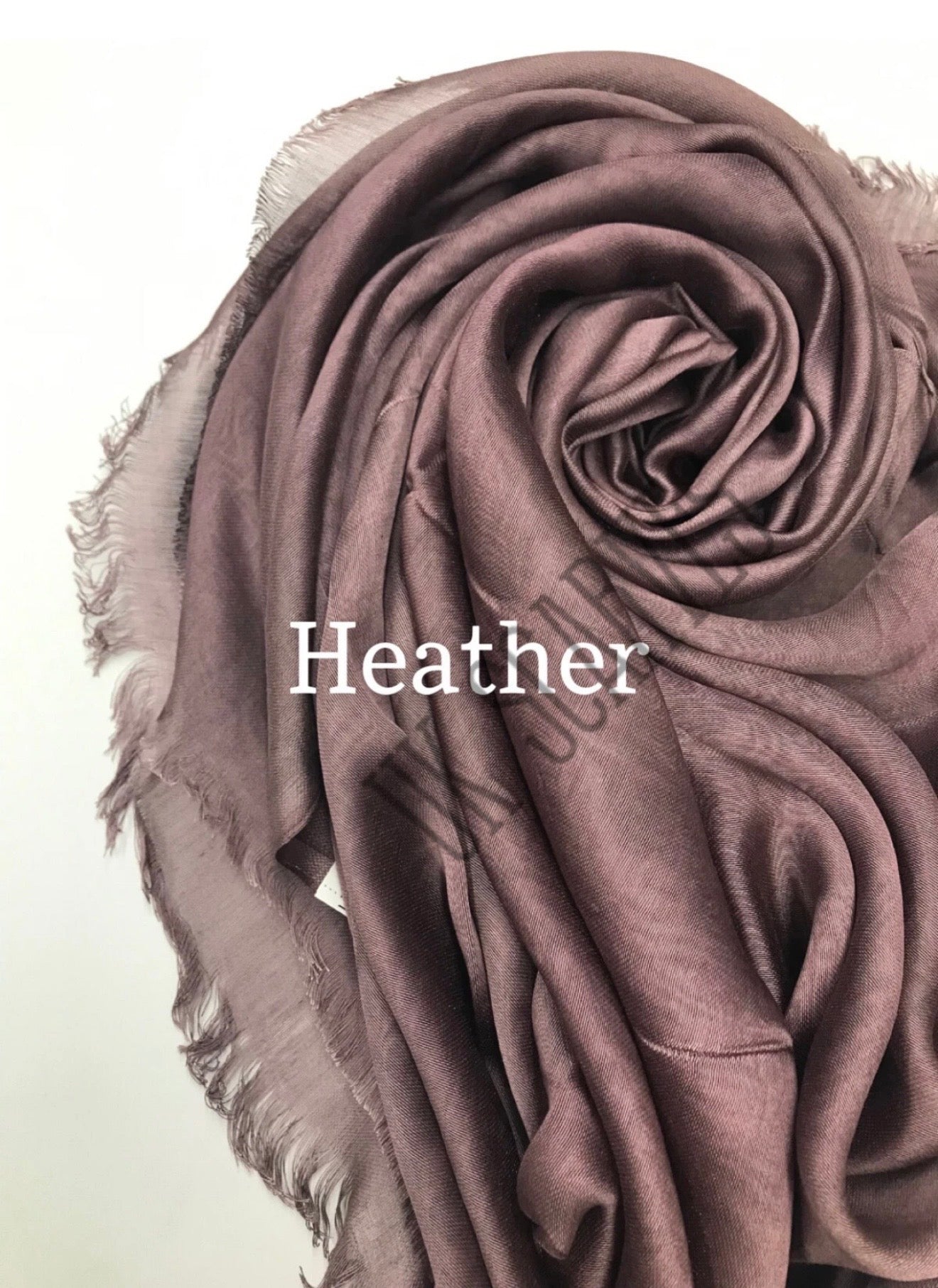 Silky Shiny Viscose Hijab Frayed Edges 