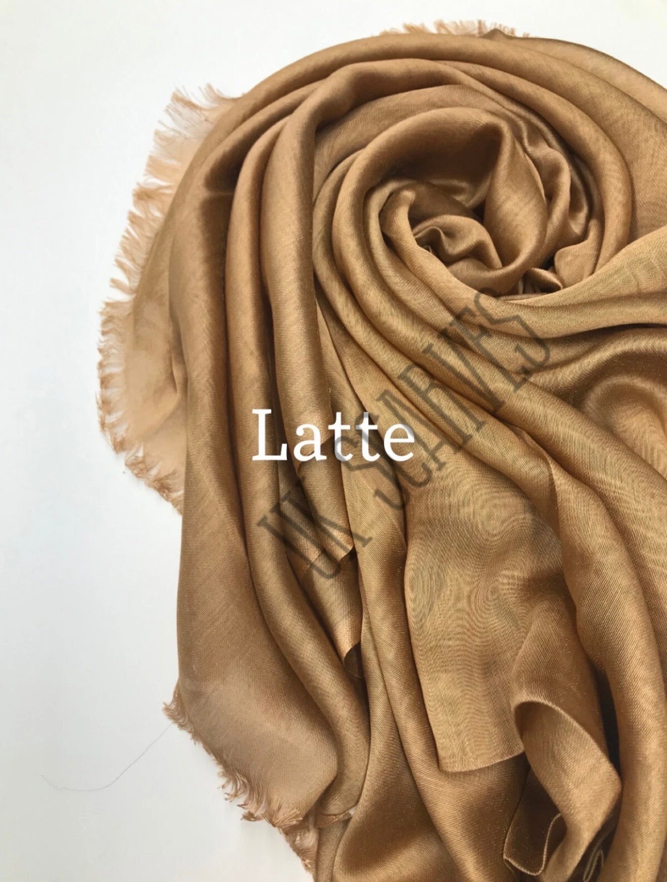 Silky Shiny Viscose Hijab Frayed Edges 