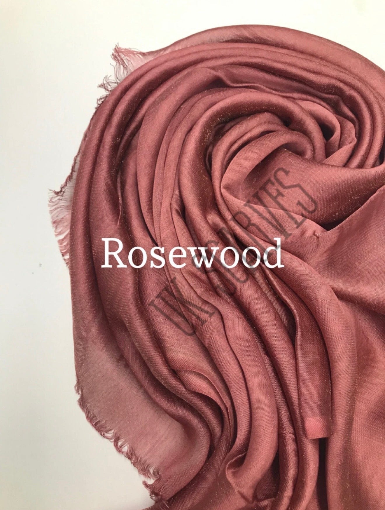 Silky Shiny Viscose Hijab Frayed Edges 