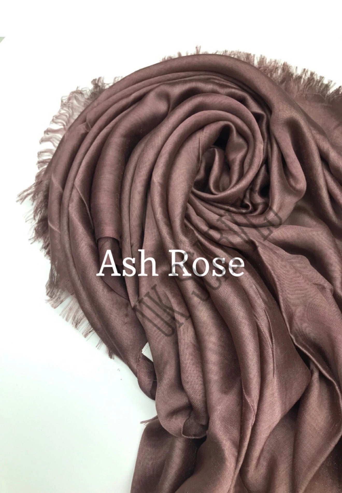 Silky Shiny Viscose Hijab Frayed Edges 