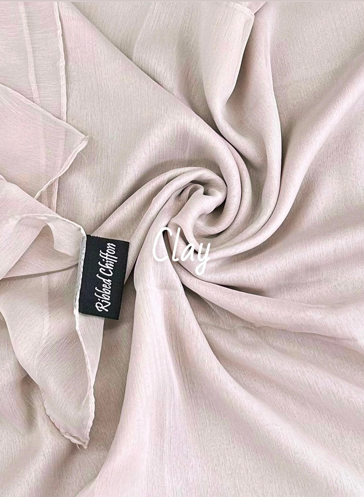 RIBBED SILK CHIFFON HIJABS AAB INSPIRED