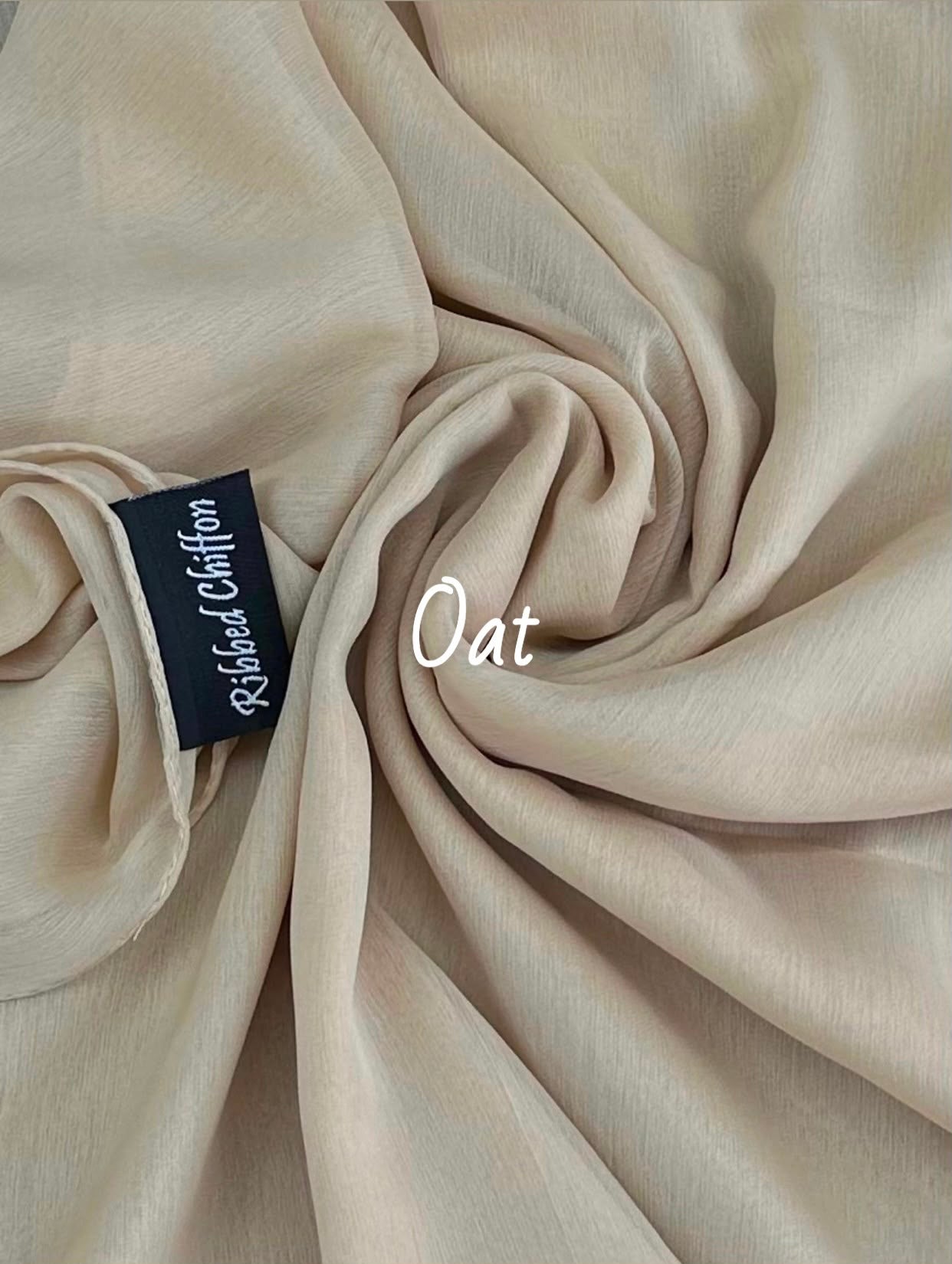 RIBBED SILK CHIFFON HIJABS AAB INSPIRED
