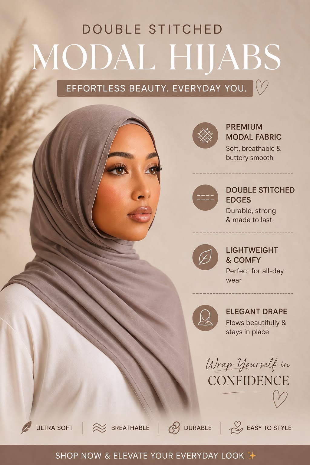 PREMIUM BAMBOO DOUBLE STITCH MODAL